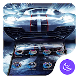 Blue Racing Speed Car - APUS launcher theme icon