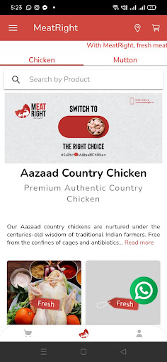 Android application Meatright screenshort