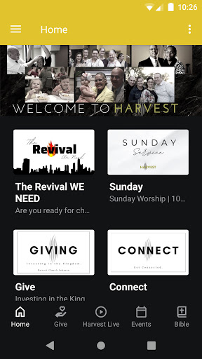 Android application Harvest Church Lebanon screenshort