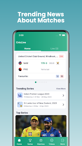 Android application CricLive - Live Cricket Scores screenshort