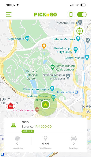 Android application PICKnGO Driver screenshort