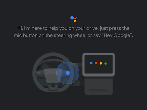 Screenshot of Google Assistant - in the car
