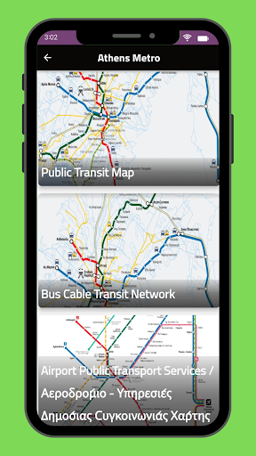 Athens Metro & Bus Map 2024 Screen 3