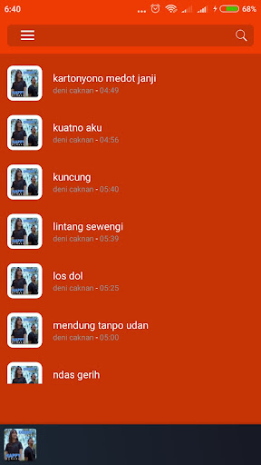 Android application DENNY CAKNAN TERBARU Mendung T screenshort