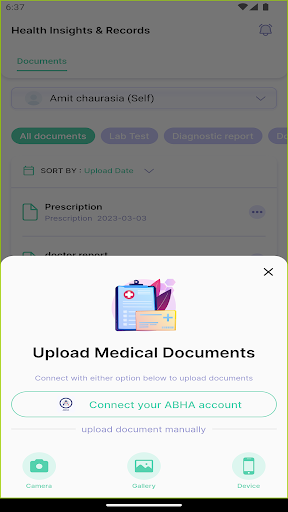 Nio Health UAT Screen 2