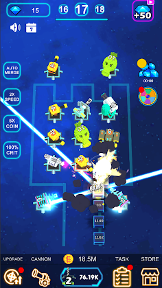 Space Merge Turret 3D - Screenshot 1