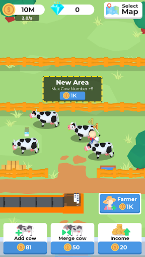 Android application Cow Clicker screenshort