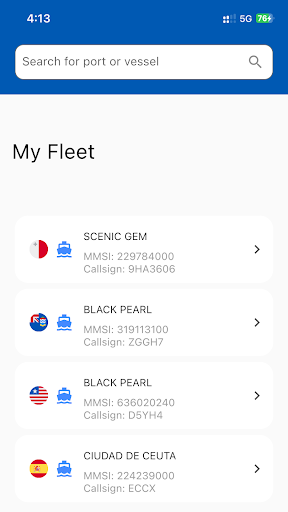 Screenshot of Vessel Tracking - Ship Radar