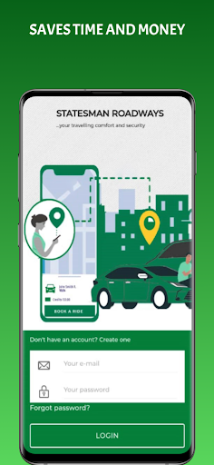 Android application Statesman: Cheap Taxi Booking screenshort