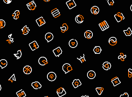 screenshot of OrangeLine IconPack : LineX