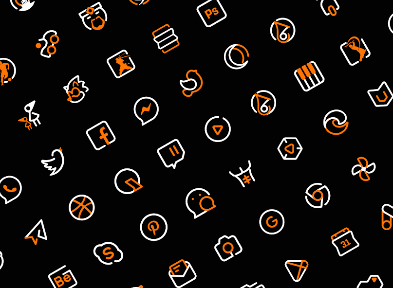 OrangeLine IconPack : LineX banner