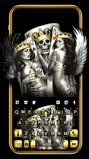 Gangster Poker Skull Keyboard Screenshot