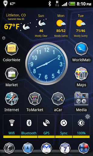 Android application LC Glass Octagon Theme screenshort