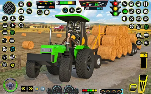 現代拖拉機耕作 Sim 3d 的一些功能