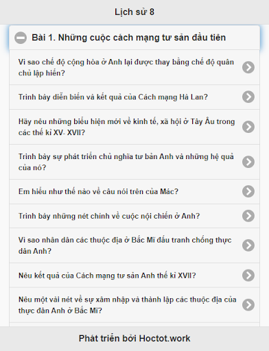 Học tốt lịch sử lớp 8 Screen 2