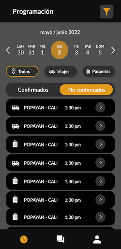 TuViajeApp Operador Screen 3