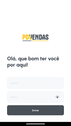 Android application PDVENDAS screenshort