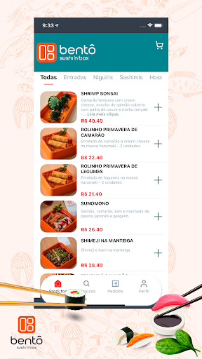 Android application Bentô Sushi 'n Box screenshort