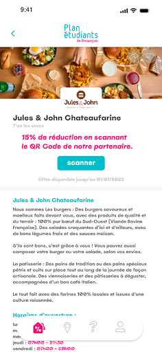 Plan des Étudiants de Besançon Screen 2