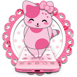 Cute Pink Kitten Blush Rose Theme icon