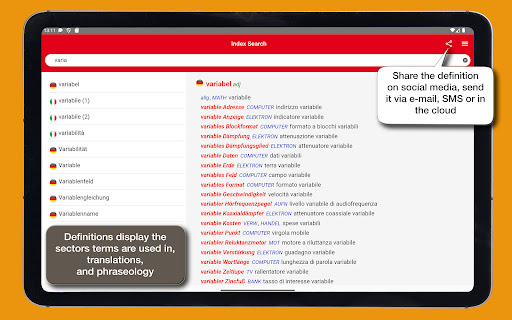 Technical Dictionary DE-IT screenshot 18