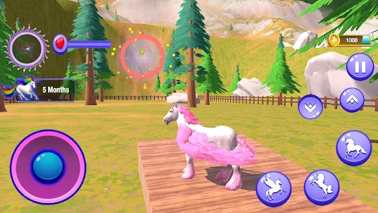 Wild Unicorn Horse Family Sim