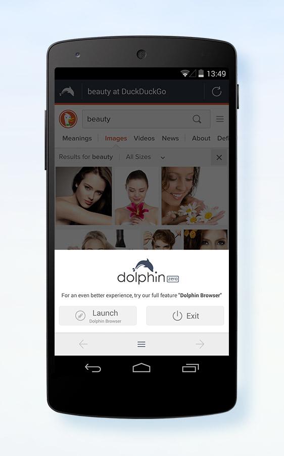 Android application Dolphin Zero Incognito Browser - Private Browser screenshort