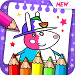 Cover Image of Download Coloring pepo and peg worlds 2.1.0 APK