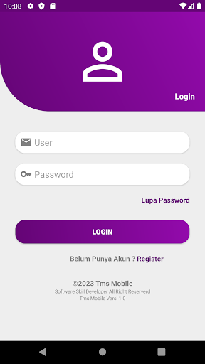 Android application Tms Mobile screenshort