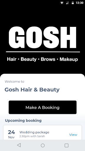 Android application Gosh Hair & Beauty screenshort
