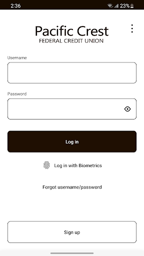Android application myPCFCU Card Controls screenshort
