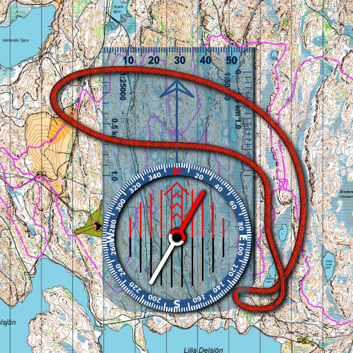 Orienteering Compass & Map  Icon