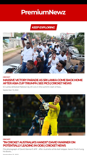 Android application Premium News screenshort