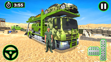 軍用 車両 輸送 シミュレーター ゲーム: 車 トラック運転のおすすめ画像1