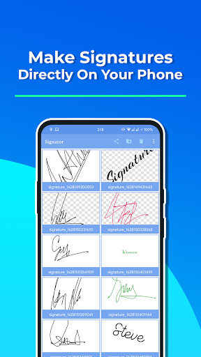 Android application Digital signature maker screenshort
