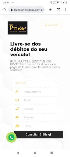 Android application Prime Despachante screenshort