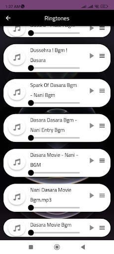 Dasara Movie Bgm Ringtones