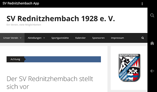 SV Rednitzhembach App Screen 2