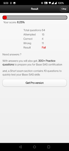 Base SAS Practice Exam Lite Screen 3