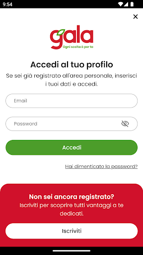 Android application MyGala screenshort