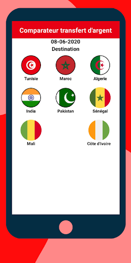 Android application Comparateur Envoie d'Argent - screenshort
