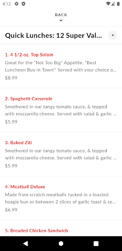 Angelos Pizza & Spaghetti Screen 3