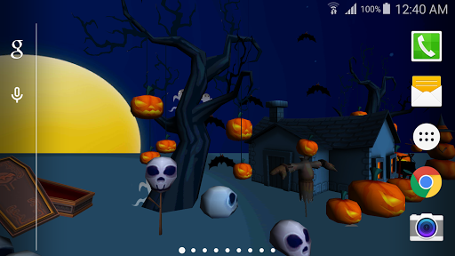 Android application 3D Halloween Live Wallpaper screenshort