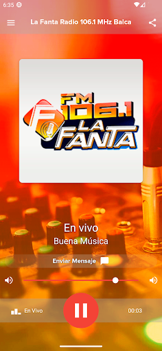 Android application La Fanta Radio 106.1 Balcarce screenshort