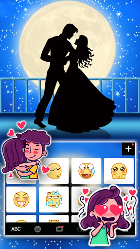 Moon Couple Dance Keyboard Bac Screen 3