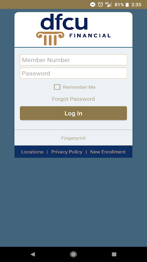 Android application DFCU Mobile screenshort