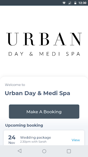 Android application Urban Day & Medi Spa screenshort