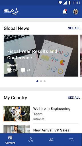 Android application Hello by FM screenshort
