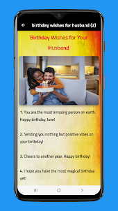 Birthday wishes for husband