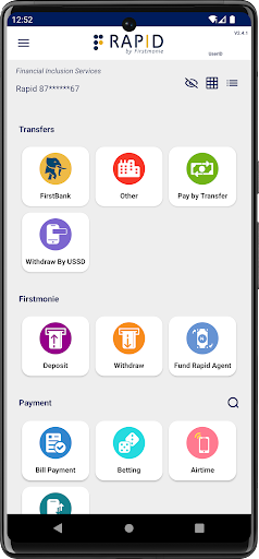 Firstmonie RAPID Agent Screen 2